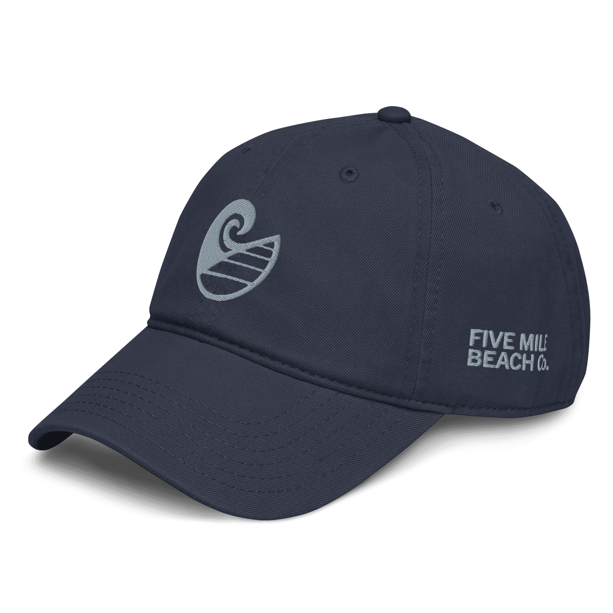 Wave Wildwood NJ garment-washed baseball cap in Navy