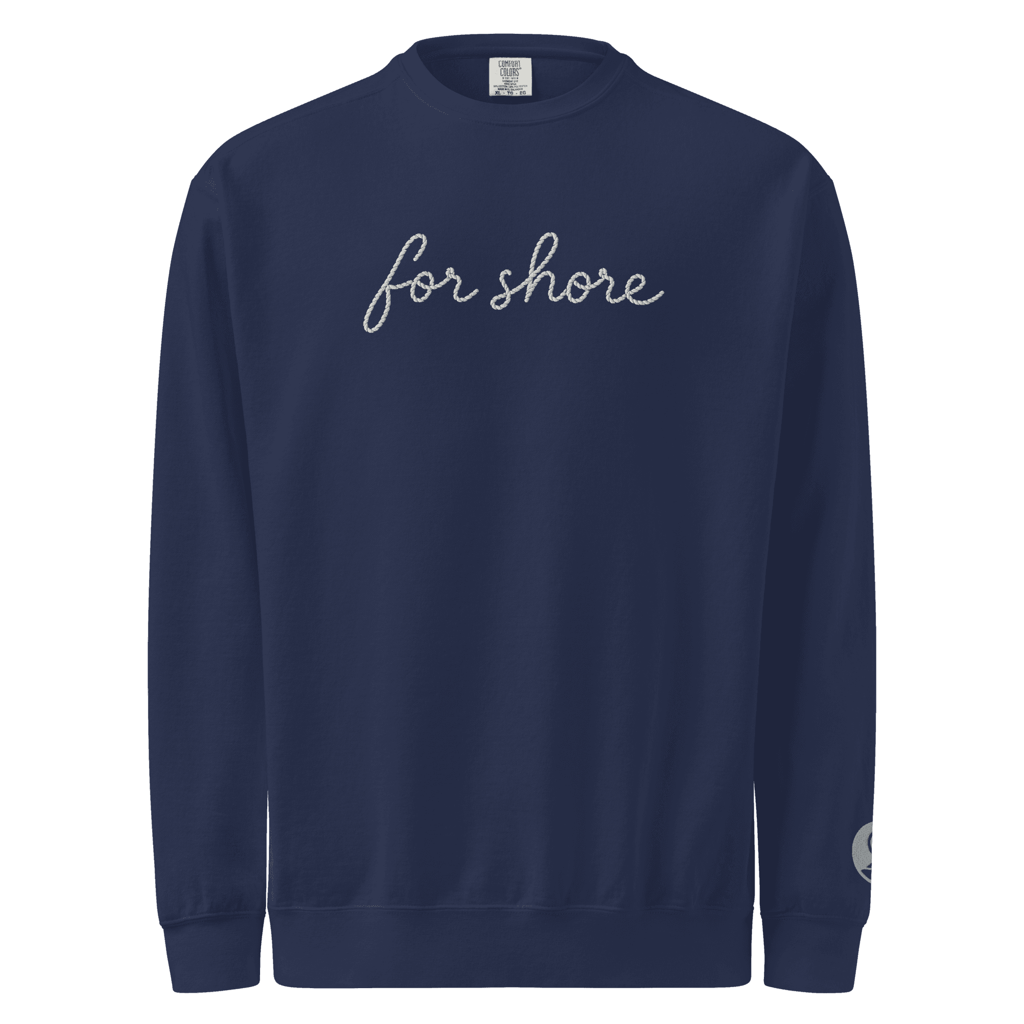 For shore Wildwood NJ garment-dyed sweatshirt in True Navy