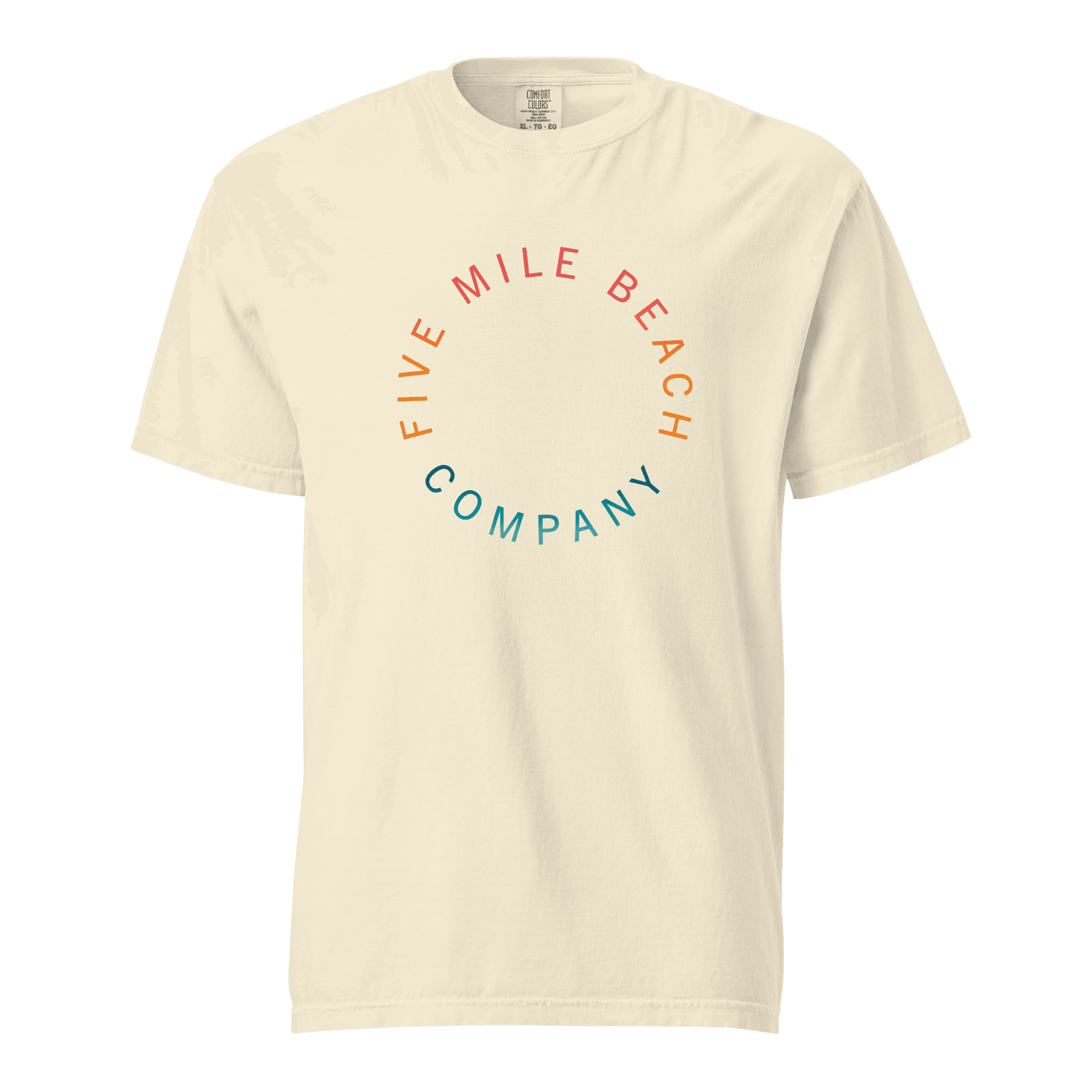 Last Light Wildwood NJ garment-dyed heavyweight t‑shirt in Ivory