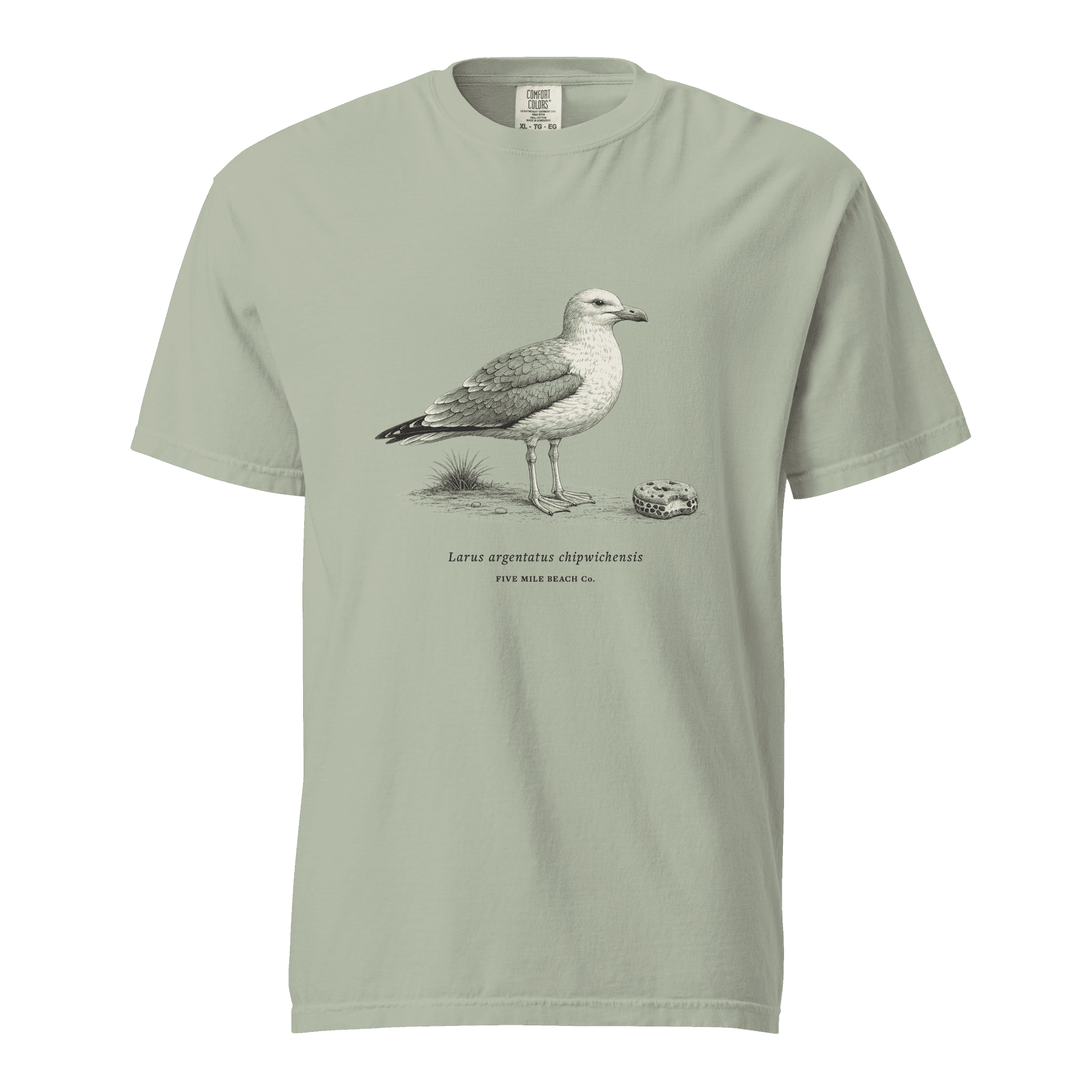 Chipwichensis Wildwood NJ garment-dyed heavyweight t‑shirt in Bay