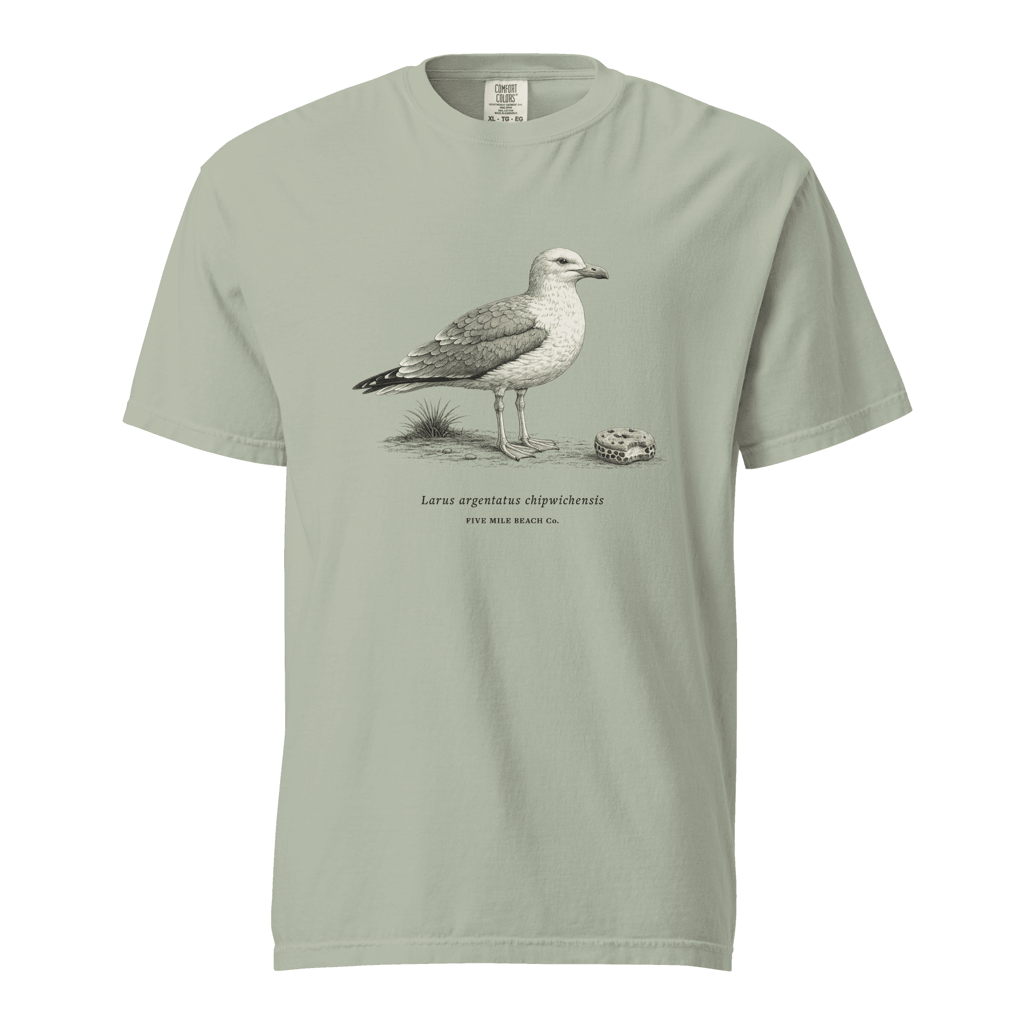 Chipwichensis Wildwood NJ garment-dyed heavyweight t‑shirt in Bay