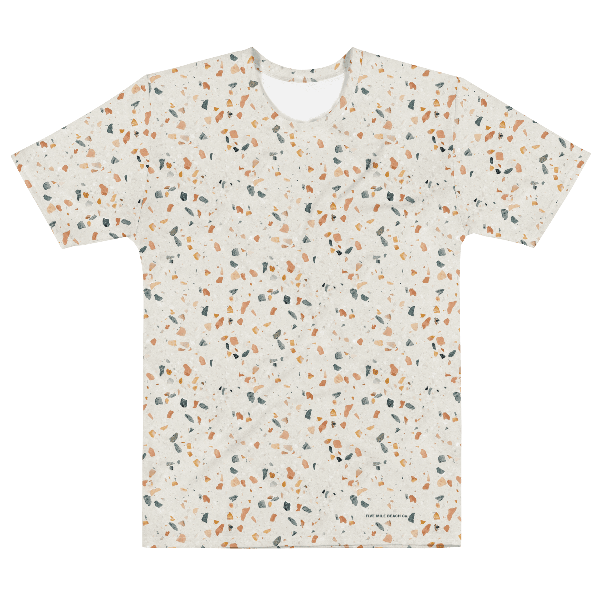Terrazzo Wildwood NJ all-over print men’s cotton crew neck t‑shirt
